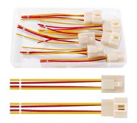 YIXISI 3 Paires 6.3mm 4 Broches Automobile Connecteur, Connecteur de Électrique Mâle et Femelle avec Câble 100 mm 18 AWG, pour Moto, Vélo, Voiture, Bateau