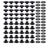 YIXISI 30 Set M5x4mm Chicago Vis AssNoir Pistolettiment Kit, Rivets pour Cuir CrucifNoir Pistoletme, Vis de Reliure, pour DIY, DécNoir Pistoletation de Cuir, Réparation de Reliure, Noir Pistolet