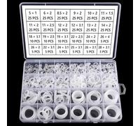 YIXISI 385 Pièces 24 Tailles Joint Torique Blanc Kit d'assortiment, Joints Toriques Métriques en Silicone, pour Robinet, Véhicule Climatisation, Electroménagers, Roulement, Pompe