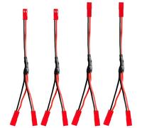 YIXISI 4 Pièces 1 vers 2 JST Splitter, RC JST Y Adaptateur Parallèle Harnais, Compatible avec Traxxas TRX-4 RC Car Crawler Truck Ventilateur ESC Batterie Moteur