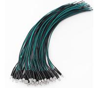 YIXISI 40 Pièces 3mm Diode Ampoule LED Câblé, 12V 20cm Diode LED Pré-Câblée Lumière, Diodes Électroluminescentes Pré-Câblés, Vert