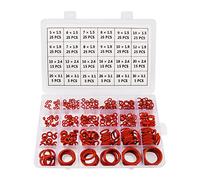 YIXISI 420 Pièces 24 Tailles Joint Torique Rouge Kit d'assortiment, Joints Toriques Métriques en Silicone, pour Robinet, Véhicule Climatisation, Electroménagers, Roulement, Pompe