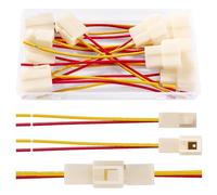 YIXISI 5 Paires 6.3mm 2 Broches Automobile Connecteur, Connecteur de Électrique Mâle et Femelle avec Câble 100 mm 18 AWG, pour Moto, Vélo, Voiture, Bateau