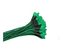 YIXISI 50 Pièces 12V Diodes LED Pre-Wired Round Top Ampoule Lampe, 5mm Diode Ampoule, Lumière Diffusée Lentille Colorée Petites Lampes à LED (Vert)