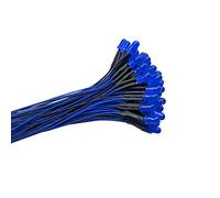 YIXISI 50 Pièces 12V Diodes LED Pre-Wired Round Top Ampoule Lampe, 5mm Diode Ampoule, Lumière Diffusée Lentille Colorée Petites Lampes à LED (Bleu)