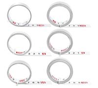 YIXISI 6 Pièces 1m 2m Mètre Ruban Auto Adhésif, Règle Métrique Auto-Adhésive, Ruban à Mesurer Auto-Adhésif, pour Établis et Machines, 6 Spécifications Différentes, Blanc