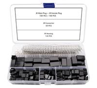 YIXISI 60 Sets 3 Broches JR Connecteur Servo, Connecteur Universel de Câble de Servo et Kit de Broches à Sertir Mâles et Femelles, Compatible avec Futaba JR Hitec Spektrum RC Les Connecteurs