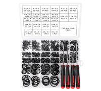 YIXISI 610 Pièces 24 Tailles Joint Torique Noirs Kit D'assortiment, Joints Toriques Métriques en Caoutchouc Nitrile, avec Pics et Crochets, pour Robinet, Véhicule Climatisation, Electroménagers