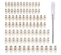 YIXISI 7 Pièces Bornes a Vis Double Rangée, 3A/6A/10A/20A Barrette Connexion Bornier Electrique, Double Rangée de Connecteurs de Fil de Connecteur de Position 12, avec Tournevis