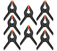 YIXISI 8 Pièces 10.2cm Pince à Ressort Plastique Noir, Jeu de Pince à Ressort en Nylon pour Projets de Bricolage, Studios Photo, Arrière-Plan Photo