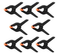 YIXISI 8 Pièces 7.6cm Pince à Ressort, Jeu de Pince à Ressort Plastique, Pinces à Ressort en Plastique Noir en Nylon, pour Projets de Bricolage, Studios Photo, Arrière-Plan Photo