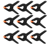 YIXISI 9 Pièces 7.6cm Pince à Ressort, Jeu de Pince à Ressort Plastique, Pinces à Ressort en Plastique Noir en Nylon, pour Projets de Bricolage, Studios Photo, Arrière-Plan Photo