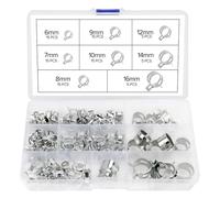 YIXISI 90 Pièces 6/7/8/9/10/12/14/16 mm Clip à Ressort Tuyau Serrage, Colliers de Serrage à Ressort, Clips à Ressort Colliers de Clip à Ressort Tuyau Serre-Joints à Tuyaux