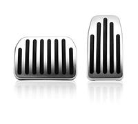YIXISI Model 3 Model Y Antidérapant Couvre-pédale, Capuchons de Pédale de Frein Accélérateur et Repose-pieds de Frein à Gaz, Compatible avec Tesla Model 3/Y, Argent