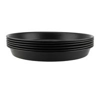 YIXNSW Lot de 6 Soucoupes pour Plantes, Coupelle pour Pots de Fleurs pour Plantes, Plateaux de Planteur pour Intérieur, Extérieur, Jardin, Noir, 30cm