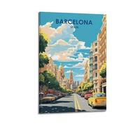 YiXong Beau poster de paysage urbain espagnol - Impression sur toile - Impression d'art moderne pour chambre à coucher - 20 x 30 cm