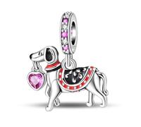 YIXUAN Charms Amour Teckel Compatible avec les bracelets Pandora pour collier en argent 925 bijoux pour femmes cadeaux d’Halloween