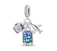 YIXUAN Charms Envie de Voyager Compatible avec les bracelets Pandora pour collier en argent 925 bijoux pour femmes cadeaux d’Halloween