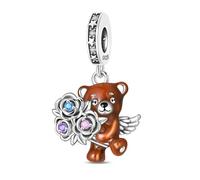 YIXUAN Charms Ours Ange Compatible avec les bracelets Pandora pour collier en argent 925 bijoux pour femmes cadeaux d’Halloween