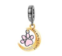 YIXUAN Charms Patte d’Amitié de Chat Compatible avec les bracelets Pandora pour collier en argent 925 bijoux pour femmes cadeaux d’Halloween