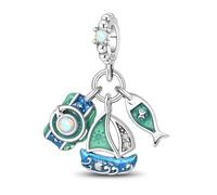 YIXUAN Charms Voyage Perles en argent sterling 925 pour bracelet Pandora pendentif pendentif pour collier ou bracelet bijoux cadeaux de Noël joyeux