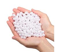 Yixuan Élégant Pré-percées ABS Perle 180 Pièces 12mm Plastique Perle de pour les Décoration de Noël, Mariage, Remplissage de Vase, DIY Bijoux Colliers, Décoration de La Maison