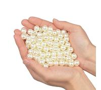 Yixuan Élégant Pré-percées ABS Perle 180 Pièces 12mm Plastique Perle de pour les Décoration de Noël, Mariage, Remplissage de Vase, DIY Bijoux Colliers, Décoration de La Maison