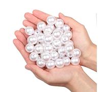 Yixuan Élégant Pré-percées ABS Perle 45 Pièces 20mm Plastique Perle de pour les Décoration de Noël, Mariage, Remplissage de Vase, DIY Bijoux Colliers, Décoration de La Maison