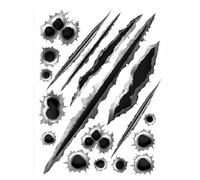 YIXUEERWSY 1 Planche Autocollant Trou de Balle 3D pour Audi A3 A4 A5 A6 A7 A8 S4 S6, Vinyle Stickers Voiture Griffures de Chat Imperméable Décoration Carrosserie