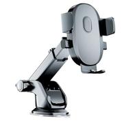 YIXUEERWSY 1x Support Téléphone Voiture pour Seat Ateca FR AB Bj.2016-2020, ABS Porte Smartphone Ventouse, Bras Télescopique Réglable Rotation 360° Noir