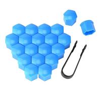 YIXUEERWSY 20 Pièces Cache-Écrou de Roue pour Mitsubishi Eclipse Cross GK I 2018-2021, Plastique Rigide Protection de Boulon Hexagonal Finition Brillante Durable,Blue