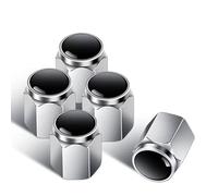 YIXUEERWSY 5 Pièces Bouchon Valve Pneu pour Nissan Qashqai 2 (II) J11 Facelift I 2017-2021,Casquettes Anti Poussière de Voiture Tige de Roue de Pneu Capuchons de Poussière de la Valve,Silver