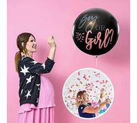 YiYaO Fille ou Garcon Ballon Decoration Ballon révélateur de genre 36 pouces sexe révèlent ballon garçon ou fille décoration de bébé garçon fille décoration de fête