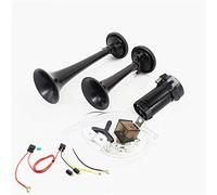 YIYDA Klaxon de Voiture Double Trompette 135dB - Corne d'Air Haut-Parleur pour Camion, SUV, Bateau - Compresseur 12V pour Tout Véhicule