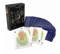YIYEE 56 Cartes Éclair Chiromancie et Divination, Jeu de Cartes avec Significations, Cadeau Mystique pour Débutants et Amateurs