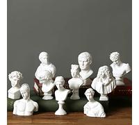 YiYFiT 10Pcs Mini 2.7" célèbres Statues Buste Grec,Réplique Résine Sculpture Figurines Petite Tête Statue Plâtre Garçons Portraits Artisanat pour Décor Maison Bureau,Artiste Esquisse Dessin Peinture