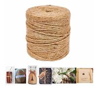 YiYFiT Ficelle de jute naturelle - 2 mm - 3 plis - Marron naturel - Pour travaux manuels, emballage cadeau, fleuriste, maison, mariage et jardinage - Marron