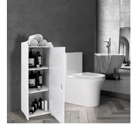 YIYI. ARMOIRE DE SALLE DE BAIN 3 COMPARTIMENTS - ARMOIRE DE RANGEMENT ÉTANCHE - BLANCHE - 24*20*75CM.