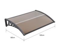 YIYI. AUVENT DE PORTE, AUVENT FENÊTRE PLUIE NEIGE ABRI AVANT PORCHE OMBRE EXTÉRIEURE TOIT TERRASSE, 120X 80 CM.