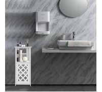 YIYI. COLONNE DE SALLE DE BAIN À MOTIF DIAMANT - BLANC - 24*22*55 CM.