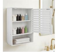 YIYI. MEUBLE DE RANGEMENT POUR SALLE DE BAIN, ARMOIRE DE RANGEMENT AU-DESSUS DES TOILETTES, 40 X 20 X 60 CM, BLANC