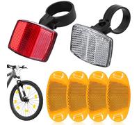 YIYICO BSTDAYEVER Catadioptre Velo Réflecteurs de Vélo Avant et Arrière Réflecteur Rayons de Vélos Yeux de Chat pour Vélos Catadioptres Velo Roue pour VTT Route E-Bike Sécurité Nocturne
