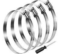 YIYICO Collier de Serrage 304 Inox Collier de Serrage pour Piscine Colliers de Serrage pour Tuyau 4pcs 141-165 mm Tuyau Clips Réglable pour Famille Tuyau D'eau Home Gaz, Robinet (4)
