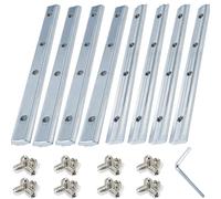 YIYICO Profil Aluminium Droit Ligne Connecteur Profilé Aluminium 20x20 8Pcs | Joint Support T Rainure 8 Profil pour Aluminium Extrusion Profile Série