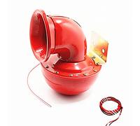 YIYIDA Car Horn 150db Trompette d'air électrique Bull Horn Haut-parleur Corne rouge Vache son Trompette en métal Trompette Convient pour tout véhicule 12V CamionTrains Bateaux Motocyclettes Voiture
