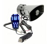 YIYIDA Klaxon d'avertissement de voiture Klaxon d'alarme Installation facile connexion allume-cigare 150db Sirène d'alarme 7 tons klaxon sirène avec Micro Système de haut-parleurs PA Klaxon auto