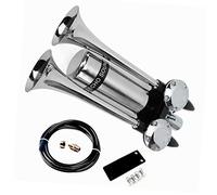 YIYIDA klaxon de voiture et de bateau 175DB Car air Horn Prolongez le son klaxon de camion Réservoir d'air en acier inoxydable Convient pour 24V 12V voiture yacht RV etc