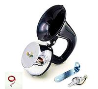 YIYIDA Klaxon électrique pour voiture Car Horn Noir 150DB Voiture Corne Voiture Corne air klaxon camion corne haut-parleur d'escargot super klaxon pour tous les camions de 12V car bateaux moto etc