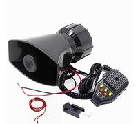 YIYIDA Sirène de voiture Sirène de police 100 W avec système de haut-parleurs Mic PA La fonction d'enregistrement de sirène est adaptée à n'importe quel camion de véhicule de 12 V, bateau, voiture