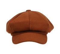 YiyiLai Béret Casquette de Gavroche Chapeau de Soleil Vintage pour Vacances Voyage Anniversaire 55-58cm Feutre Marron